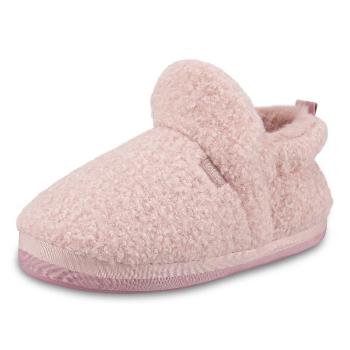 totes toasties® Ladies Borg Bootie Slippers Pink Extra Image 3